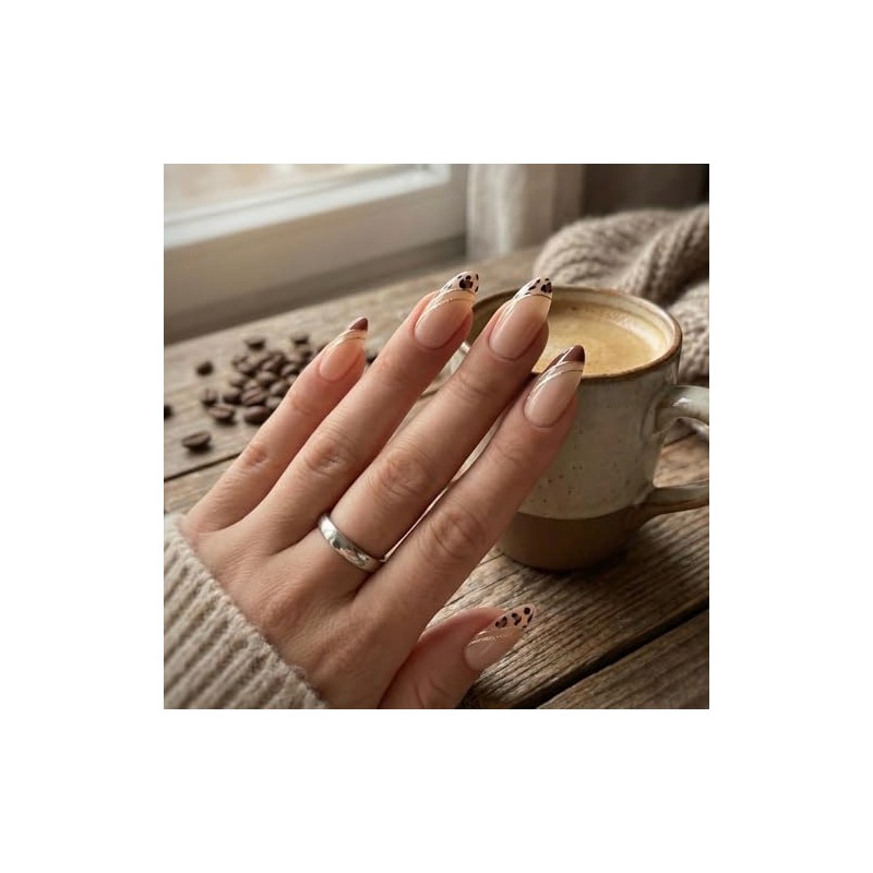 Advanced purple gradient style,Short almond-shaped nails,12 sizes - 24 nail