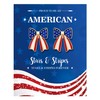 4th of July Patriotic Earrings, Gold Bow Shaped Red White