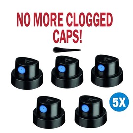 Spray Paint Caps for Vallejo Spray, Primer Spray Paint, (5) Pack Direct Fitment Caps