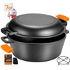 TLGREEN Cast Iron Dutch Oven Pot with Lid, Pot (5.1QT)