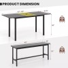 Costway 3PCS Dining Room Table Set Extendable Table Kitchen Table