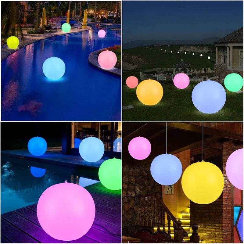 Blibly Floating Pool Lights Solar Powered, 14 inch Pool Lights
