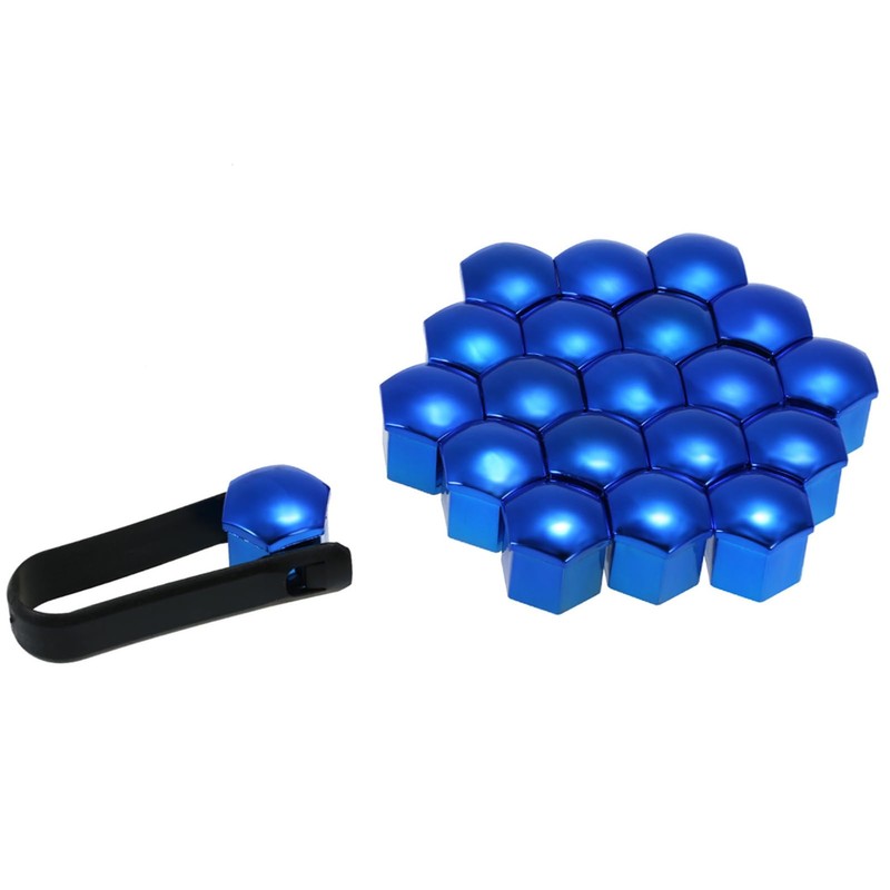 aqxreight 20pcs Universal 21mm Wheel Nut Covers Lug Nut Caps