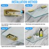 Ranbo 2 Pcs Frameless Glass Clamp Brackets for Shelf and
