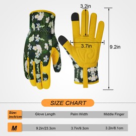 MERTURN Leather Gardening Gloves for Women Thorn Proof Garden Gloves Touch Screen Working Gloves Gifts