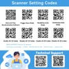 Alacrity 2D 1D QR Industrial Barcode Scanner with Stand, 2.4GHz