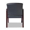 Alera ALERL4319M Alera Reception Lounge Series Guest Chair, Mahogany/black Leather