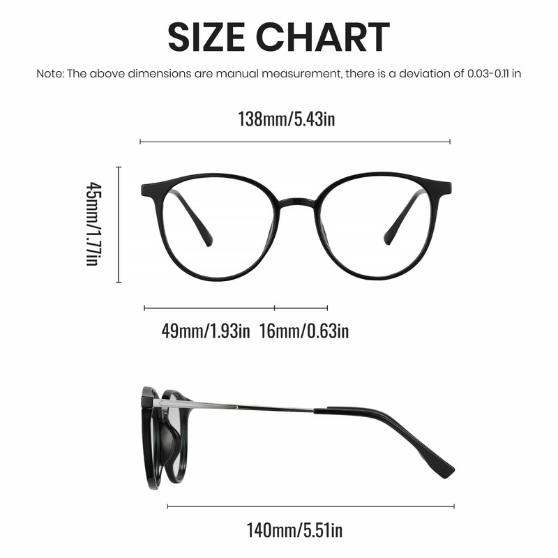 Cyxus P1574 Magnetic Glasses, Glasses and Sunglasses, 2-Way Glass, Clip-On,