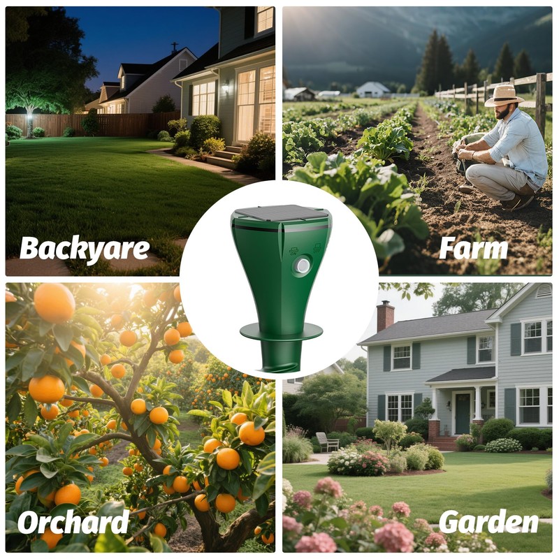 Oustpex Mole Repeller for Lawns，Solar Powered Vole Repellent Ultrasonic Pest