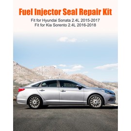 JUWEVAZU Fuel Injector Seal Repair O-Ring Kit Fit for Hyundai Sonata 2.4L 2015 2016 2017 for Kia Sorento 2.4L 2016 2017 2018, Replace 353102GGA0 35310-2GGA0 35310-2GGA1