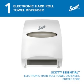 Scott Essential Hard Roll Paper Towel Electronic Dispenser (48858), Fast Change, White 12.7" x 15.76" x 9.57"