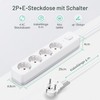 Aigostar 4-Way Power Strip with Switch, Multiple Socket with Child