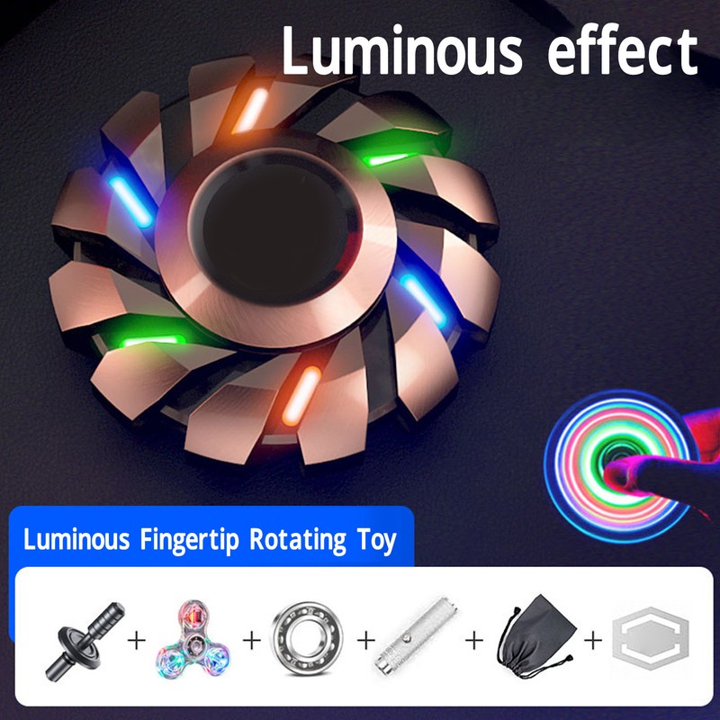 Luminous Fingertip Rotating Toy Stress Reduction and Anxiety Relief Cool