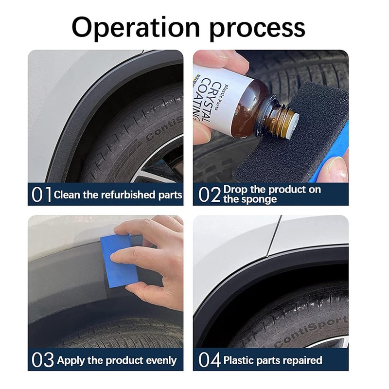 Crystal Coating for Car Plastic Parts,Plastic Restorer Refurbish Agent with