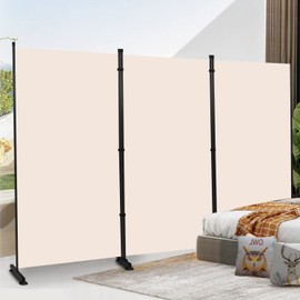 Room Divider 6ft Room Dividers and Privacy Screens, 3 Panel Partition Room Divider Screen Portable Fabric Panel, Indoor Folding Room Divider for Room Separation, Freestanding Wall Divider for Bedroom