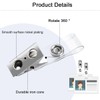 Enenes Pin Style Combi Clip Horizontal Name Badge Holders,ID Card