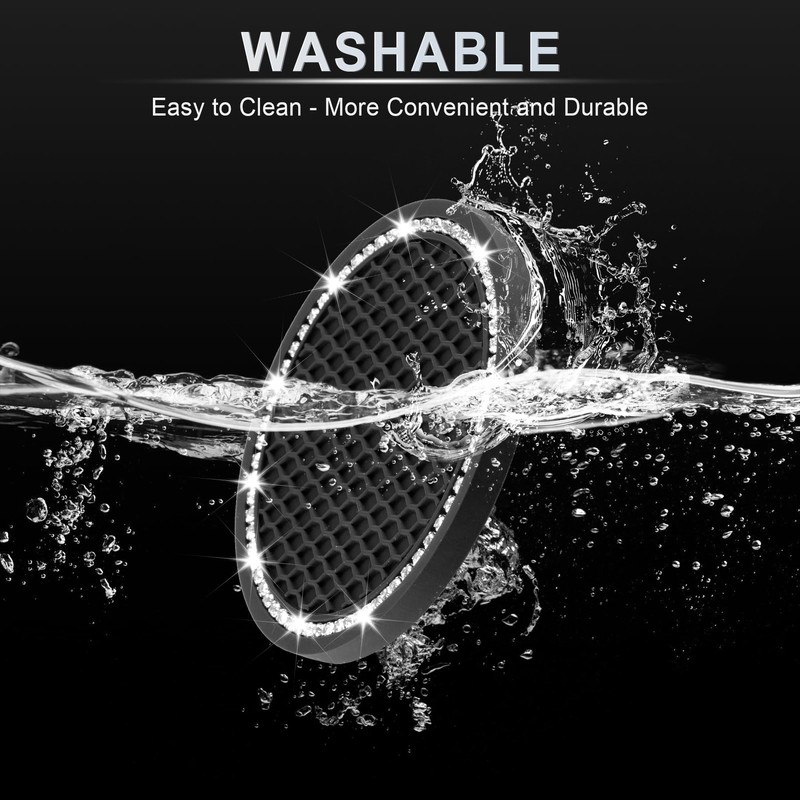 JUSTTOP Car Cup Holder Coaster, Insert 2 Pack Universal Auto