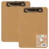 eco-eco A5 Masonite Strong Clipboard with Low Profile Metal Clip,