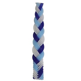 JET Flat Havdalah Candle - Blue/White
