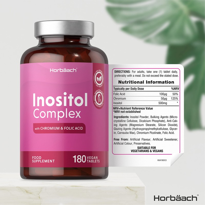 Inositol Tablets | Inositol Powder Complex | 180 Count |