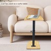 SEHAUSEU C Shaped End Table for Couch,360° Swivel Height Adjustable