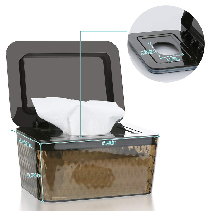 Whiidoom Wipes Dispenser, One-Handed Operation Wipe Holder for Baby &