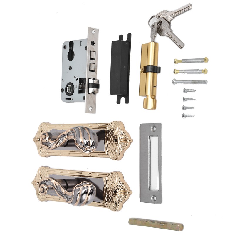 Door Handle Lock Silent Lock Bearing Safety Lever Handle Reversible