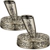 2 Pieces Vintage Round Metal Feather Pen Holder Insertion Pen
