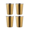 Buyer Star Gold Stainless Steel Cups (350ml) - (4 Pack)