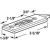 White Tilt Window Latch; 2-1/8" Screw Holes - Package