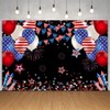 ZJRBJB 10x8ft Independence Day Photography Backdrop Bokeh Spots Fireworks US