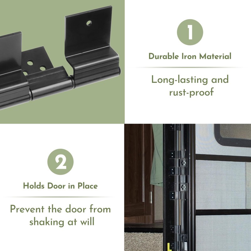 2 Pack RV Entry Door Hinge Kit, 5 Leaf RV
