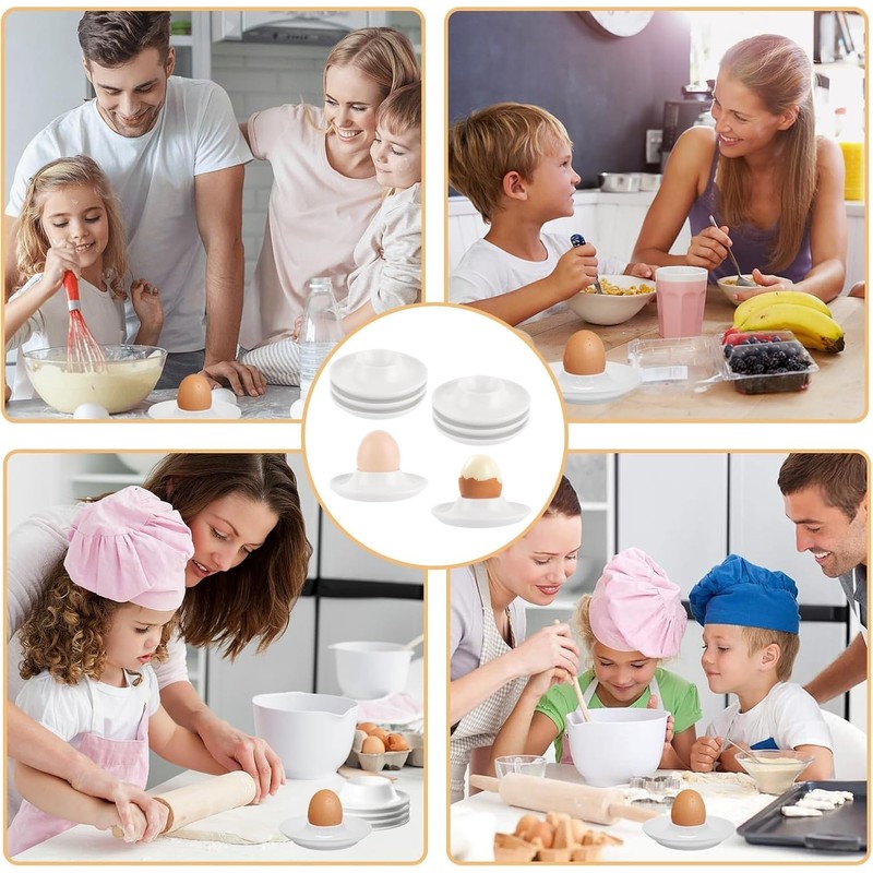 Flycppo Egg Cups,6 Pcs Egg Holders,Boiled Egg Holder,Soft Boiled Egg