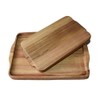 Linwnil Wooden Plate Server Trays,2-Sizes 11"x6.3" & 12.6"x8.7" Acacia Wood