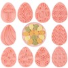 OUDQFCJ 10-teiliges Ostern Plätzchenformen Set, 3D Ostereier Stempel Set, Plätzchenformen