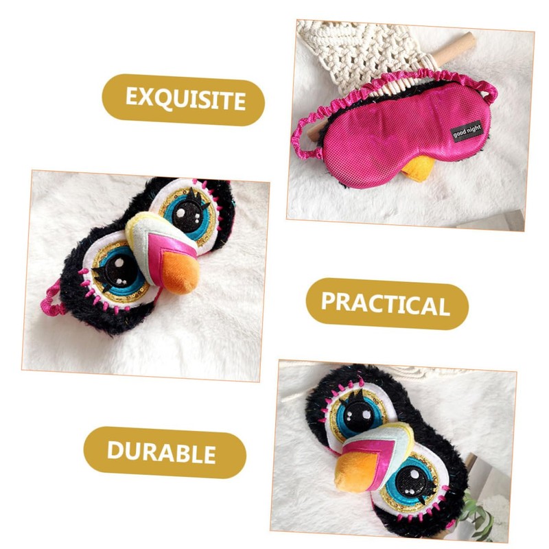 TOVINANNA Adorable Animal Pattern Eye Mask for Sleeping Soft Plush