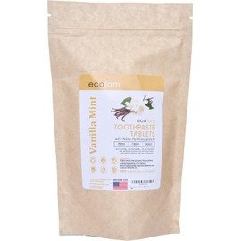 Toothpaste Tablets – Vanilla Mint | Chewable Toothpaste Tablets for Fresh Breath | Fluoride Free | Nano Hydroxyapatite Toothpaste | 350-Count Refill Bag