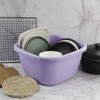 Pekky 18 Quart Plastic Wash Tub Basin, Large Dish Pan,