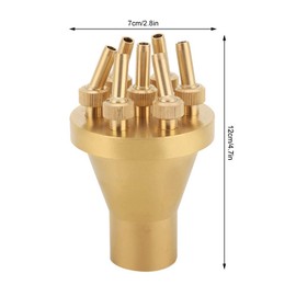 Fdit FNPT 1" DN25 2 Tier Center Straight Fountain Nozzle Garden Pond Spray pond fountain head Tool for Home Garden