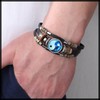 White Fang AZ260 Bracelet, Magatama, Large Cave Diagram, Leather, Ethnic