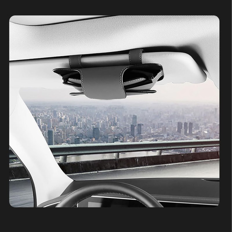 YULIAO Sun Visor Glasses Holder, Car Sunglasses Glasses Case, Glasses