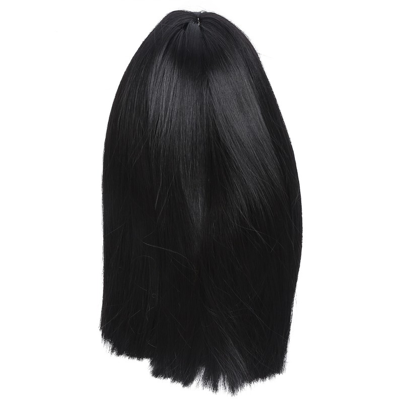 Women Long Straight Hair Full Wig Black Synthetic Wig With
