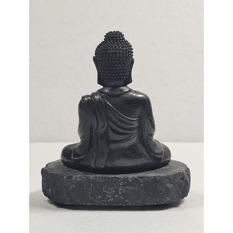 CRYSTAL HEAVEN Shungite Carved Polished Buddah, an ancient Crystal/Stone with