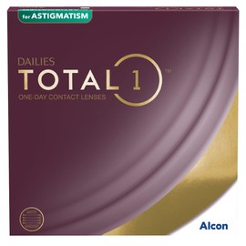Dailies Total1 for Astigmatism Soft, Pack of 90, BC 8.6 mm, DIA 14.5 mm, CYL 1.25, Axis 070, -00.50 Dioptres