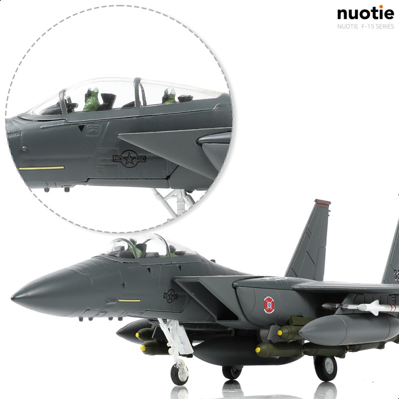 NUOTIE Classic American Eagle F-15E Twin-Engine Fighter Pre-Build Model Kits