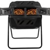 Compost Tumbler - 43Gal Compost Bin with Dual Chambers, 360-Degree