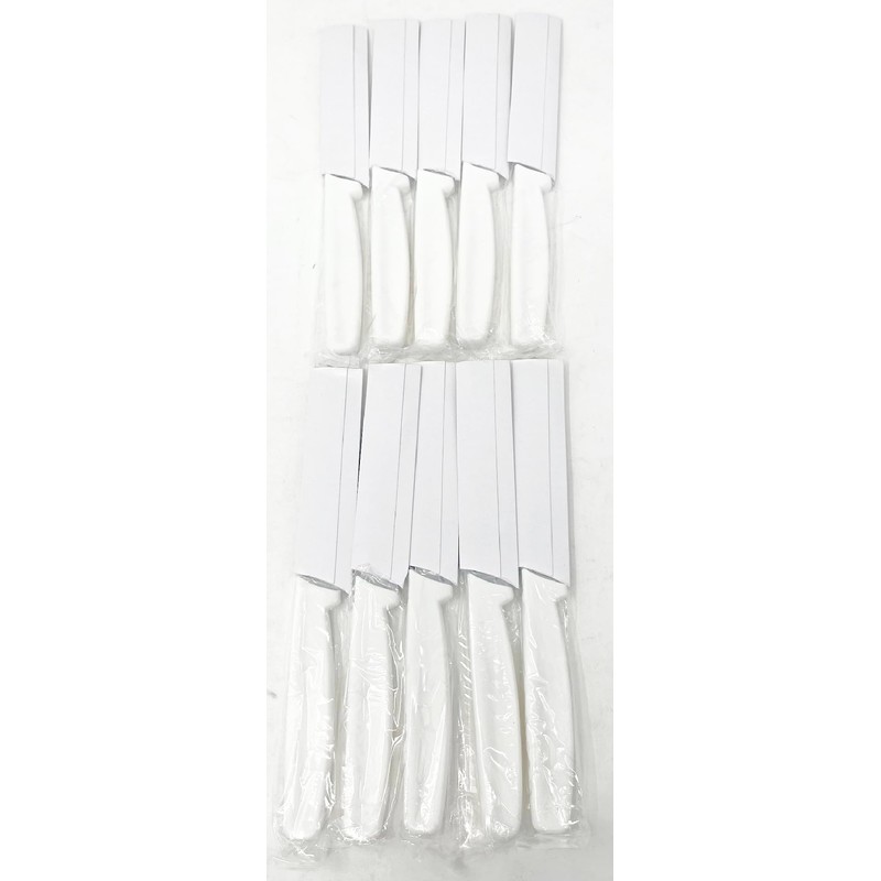 10 Pack - 4" Commercial Kitchen Paring Knives - White