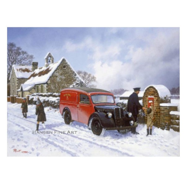Morris Z van Royal Mail 1950s Nostalgic Traditional Christmas Xmas