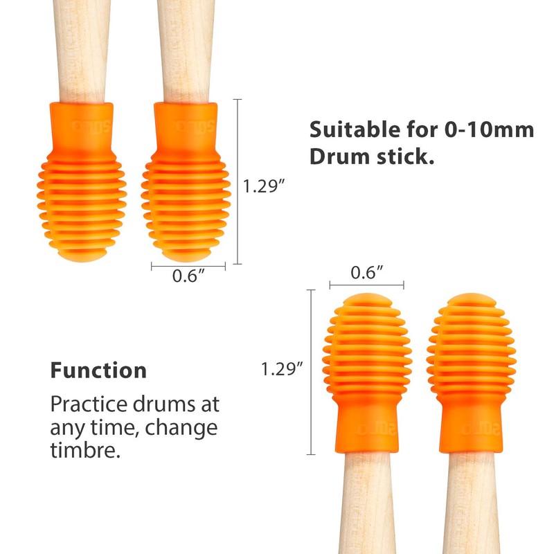 4 Pieces Drum Mute Drum Dampener Silicone Drumstick Silent Practice