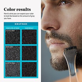 Just For Men Mustache & Beard Brush-In Color Gel, Jet Black (Pack of 3, Packaging May Vary)